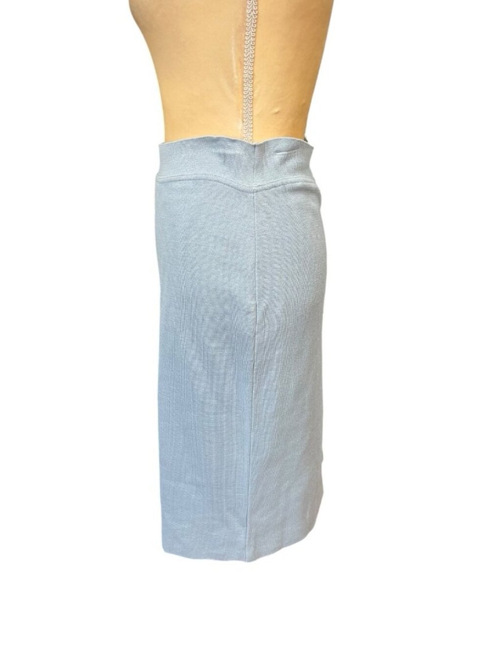 New Tombolini Blue Viscose Pencil Skirt Size 50 US Size 12/14 - Picture 3 of 9